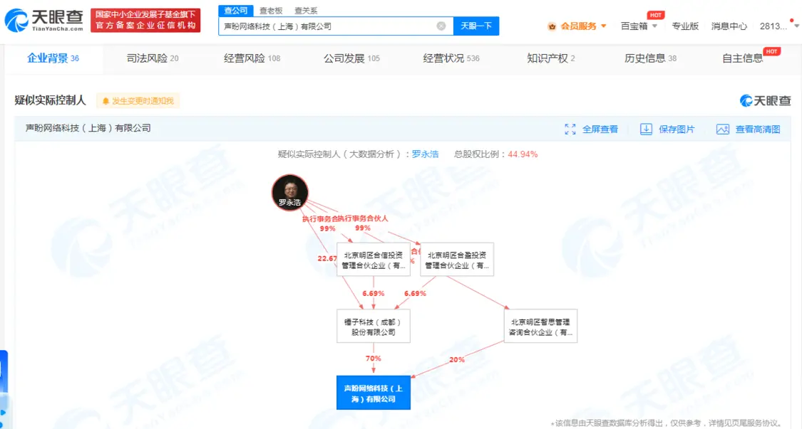 河内1.5分彩：罗永浩任董事长 锤子科技持股声盼网络公司拟注销
